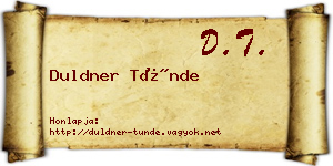 Duldner Tünde névjegykártya